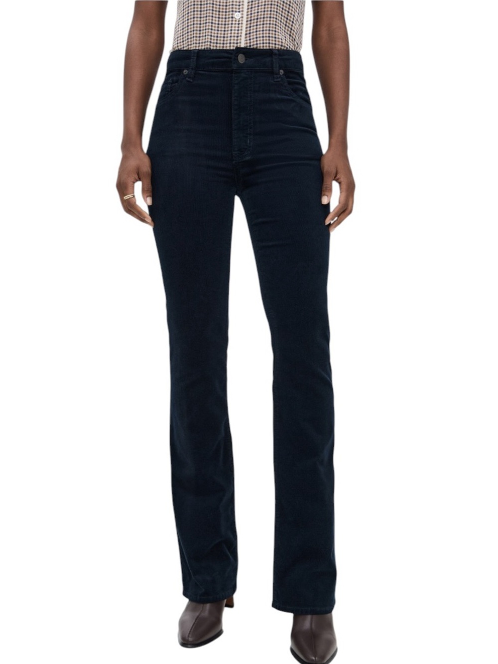 Frame The Reboot stretch corduroy boot cut navy pants Sz 25 excellent condition